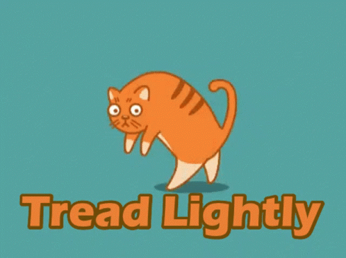 Tread Lightly Mew GIF - Tread Lightly Mew Scaredy Cat - Discover & Share  GIFs