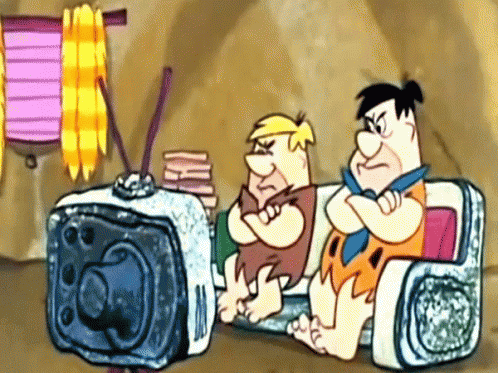 Flintstones Watching Tv GIF - Flintstones WatchingTv Bored - Discover &  Share GIFs | Frases