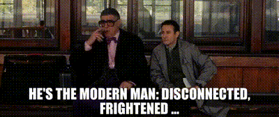 YARN | He's the modern man: disconnected, frightened ... | Ocean's Twelve  (2004) Crime | Video clips by quotes | 9d60f496 | 紗