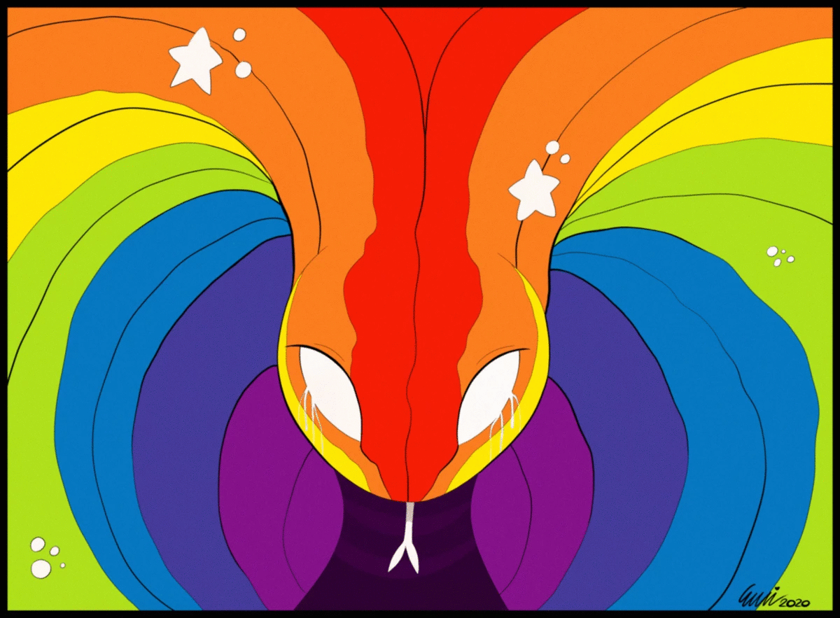 Rainbow snake by Roxalew on DeviantArt