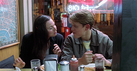 Minnie Driver & Matt Damon, “Good Will Hunting” (Gus Van Sant, 1997). –  @shawnkidbaby on Tumblr