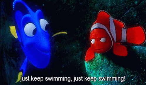 Just Keep Swimming Meme GIFs | Tenor
