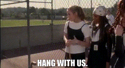 YARN | Hang with us. | Clueless (1995) | Video clips by quotes | 9fa093aa |  紗
