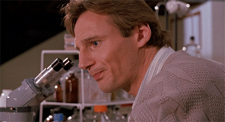 Gif meme with Liam Neeson asking question why 4 times