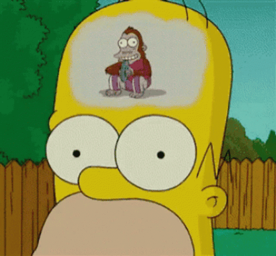 Homer Simpson Monkey Brain GIF | GIFDB.com