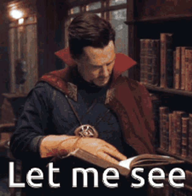 Let Me See Read GIF - LetMeSee Read DrStrange - Discover & Share GIFs