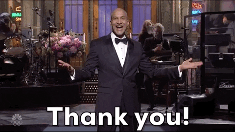 Keegan Michael Key Thank You GIF by Saturday Night Live