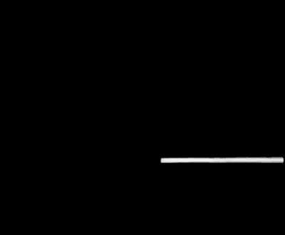 Animazione con sfondo nero e una linea bianca che diventa il contorno di un omino, finché una mano dal basso interviene con un pennarello a disegnare anche il resto della linea che l'omino può percorrere. Opera di Osvaldo Cavandoli.