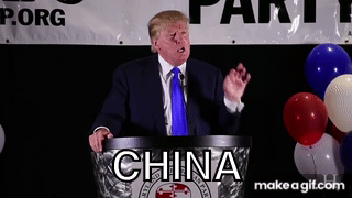 Donald Trump Says "China" on Make a GIF