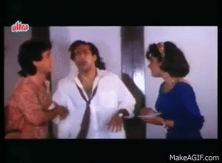 Aamir Khan's Plan against Salman Khan - Andaz Apna Apna Comedy Scene on  Make a GIF
