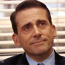 Michael Scott crying in The Office