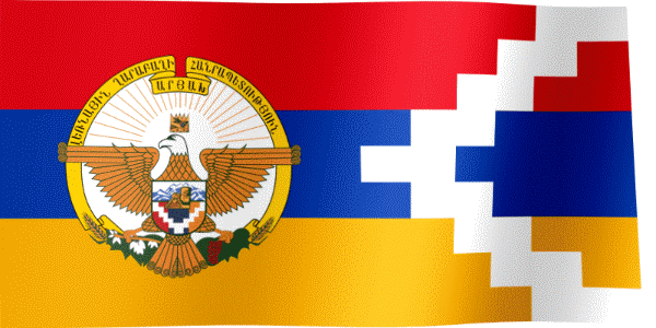Artsakh Flag GIF (Արցախի դրոշ) - All Waving Flags