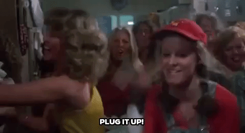 'Plug it up' scene from Carrie