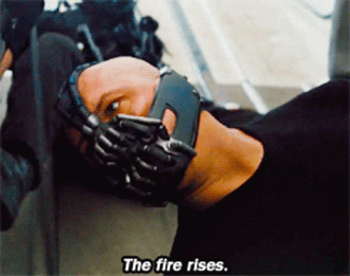 Bane Fire Rises GIF - Bane Fire Rises Mask - Discover & Share GIFs