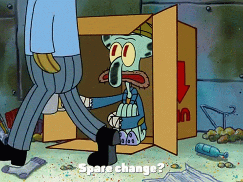 Homeless Squidward GIF - Homeless Squidward Spare - Discover ...