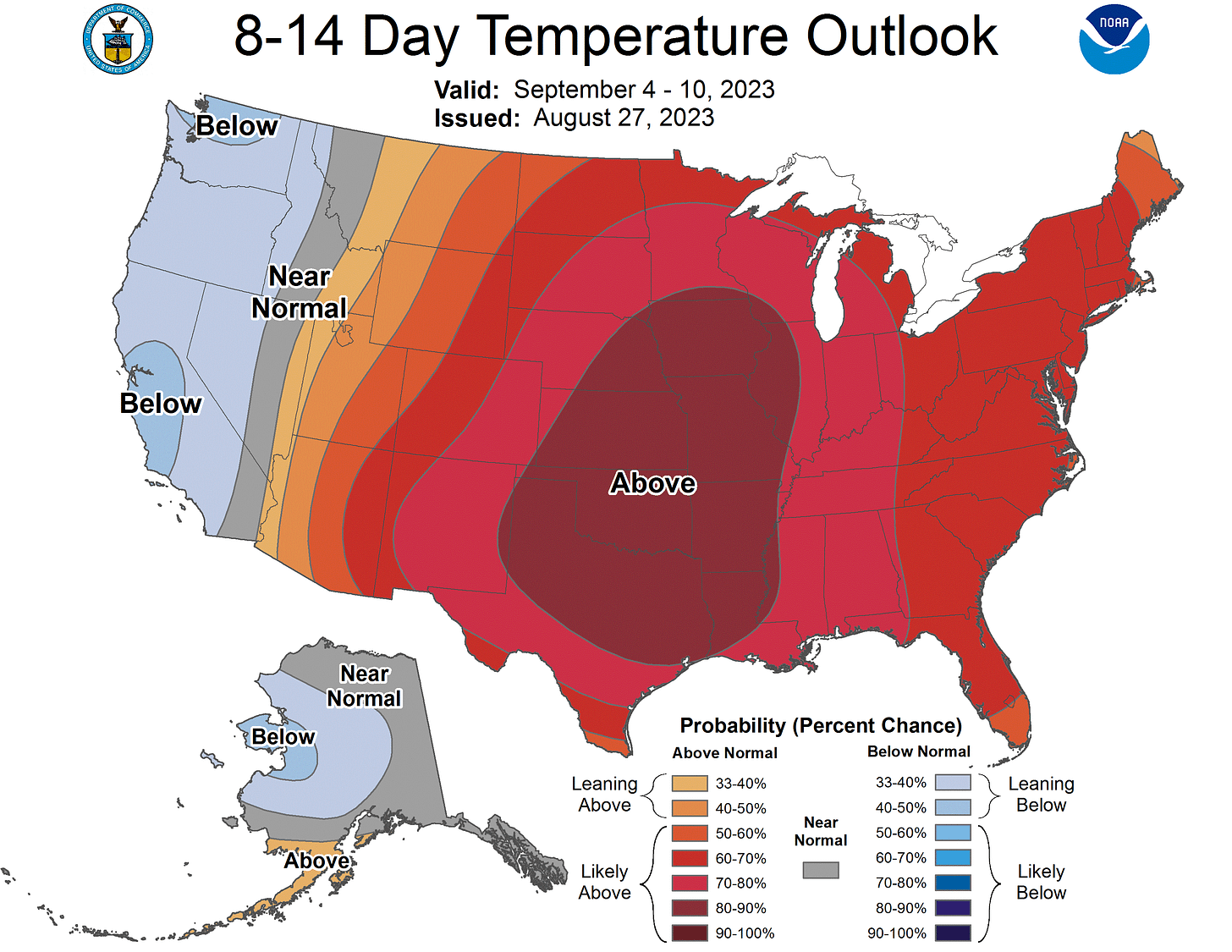 Rollercoaster ride of temperatures this week, but early-September looks warm