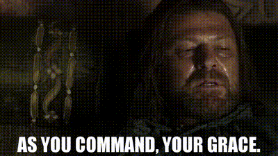 YARN | As you command, Your Grace. | Game of Thrones (2011) - S01E06 |  Video gifs by quotes | 8a3c2ad7 | 紗