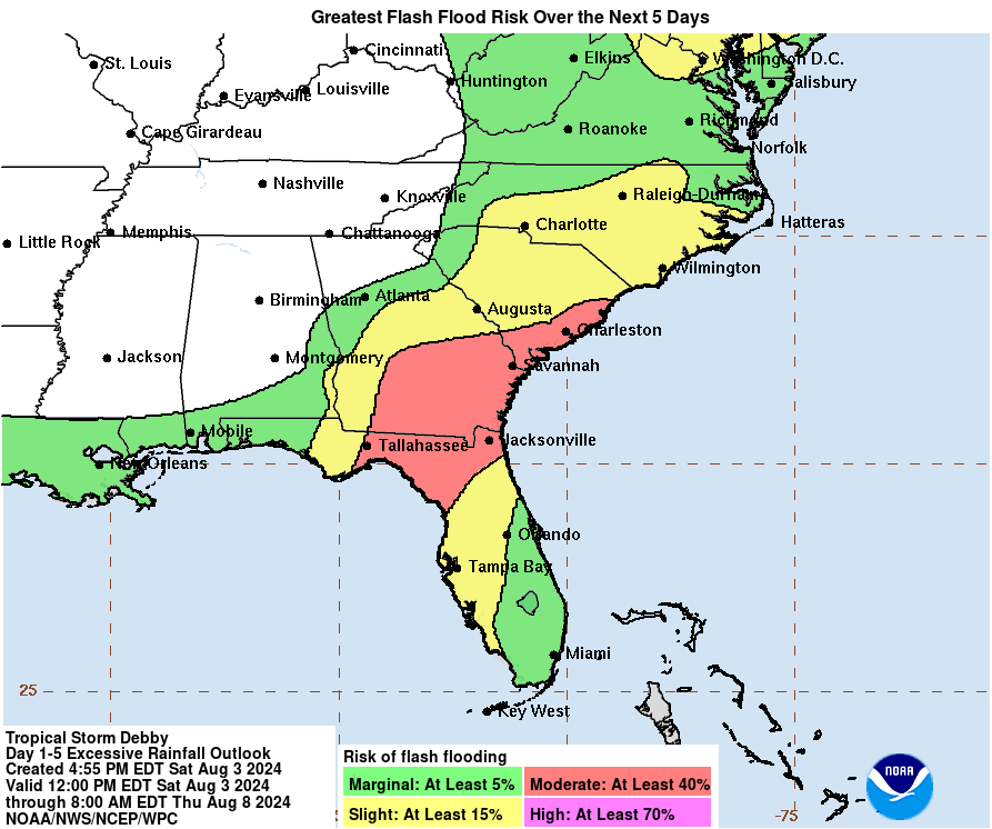 [Image of WPC Flash Flooding/Excessive Rainfall Outlook]