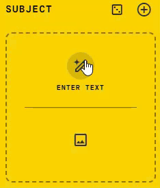 Text, image, and "roll the dice" options of adding references in Google Whisk