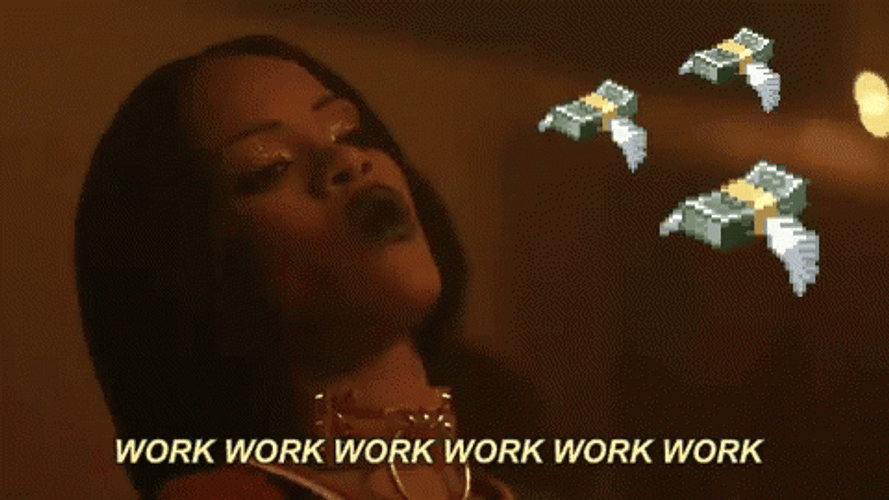Rihanna Work Music Video Flying Money GIF | GIFDB.com