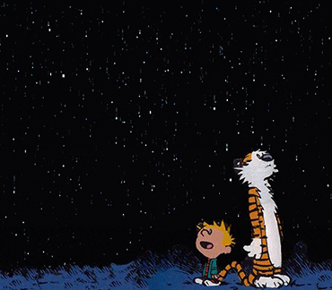 Calvin And Hobbes Stars GIF - Find & Share on GIPHY