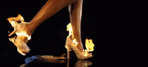 High Heels Walking On Fire GIF - High Heels Walking On Fire ...