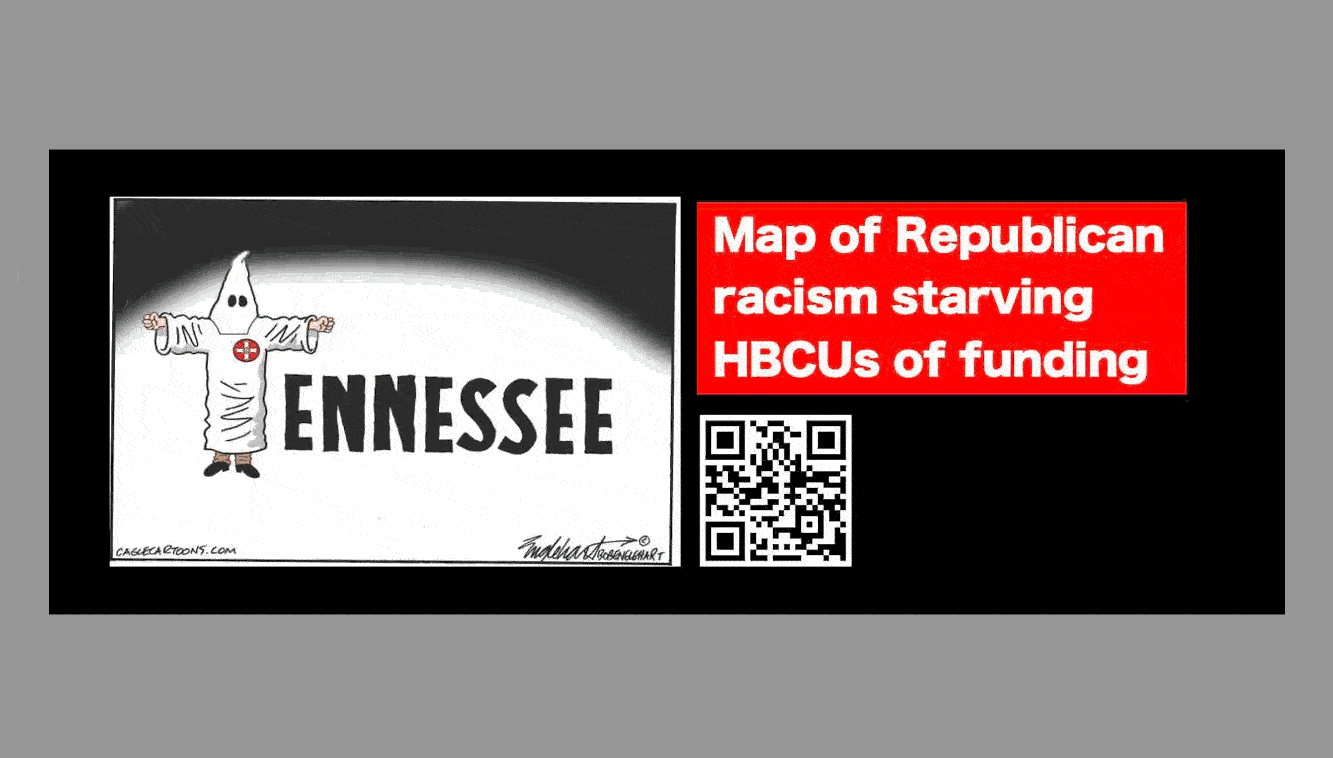 Map of Republican racism starving HBCUs of funding