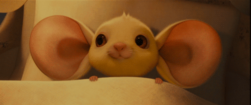 Big Ears! Same thing...if you click on the GIF, he'll blink his little  eye's for you. So cute! | Boa noite, Animação, Ideias instagram