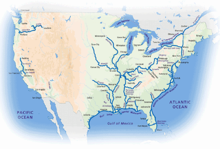 Us Navigable Rivers Map