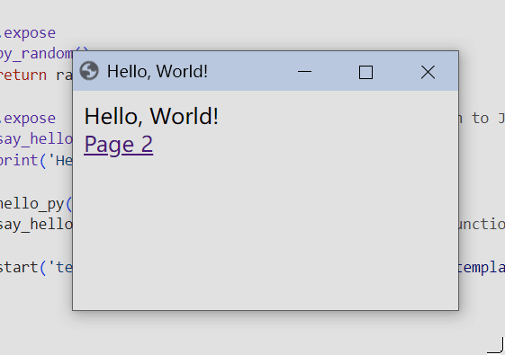 Eel: A Simple Python Library for Offline HTML/JS GUI Applications