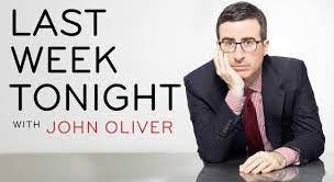 Promo image of Last Week Tonight featuring a photo of John Oliver looking very, very tired