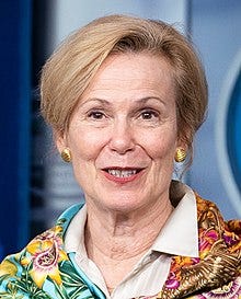 Deborah Birx in April 2020 face detail, from- White House Coronavirus Update Briefing (49742678236) (cropped).jpg