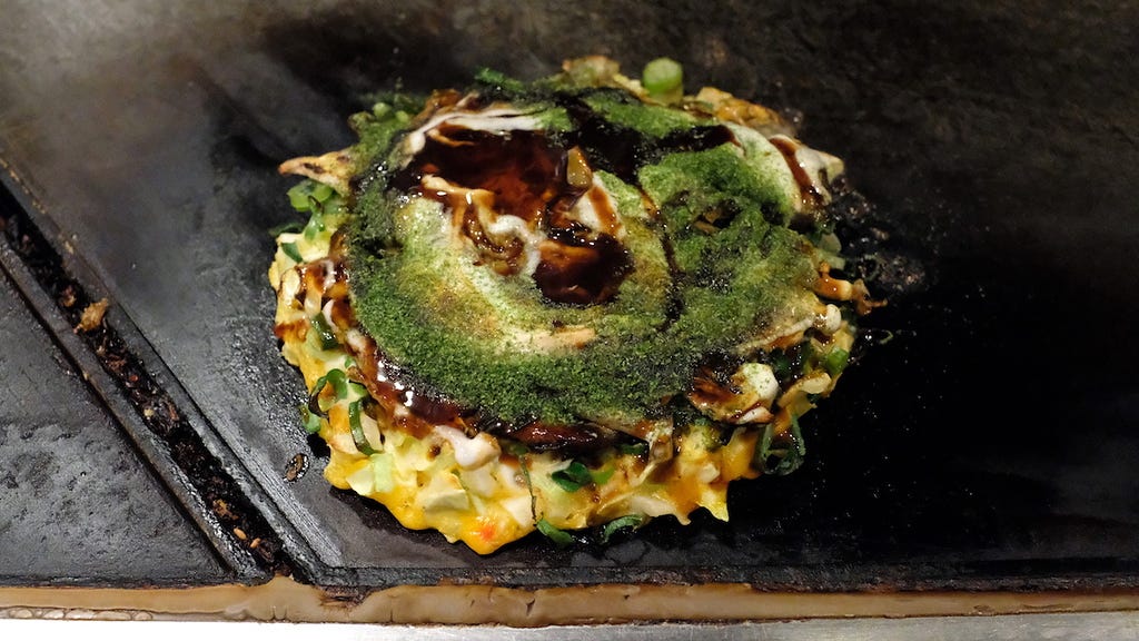 Vegetarian okonomiyaki at Mizuno. - image © Florentyna Leow