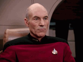 Captain Picard pointing while saying "Make it so."