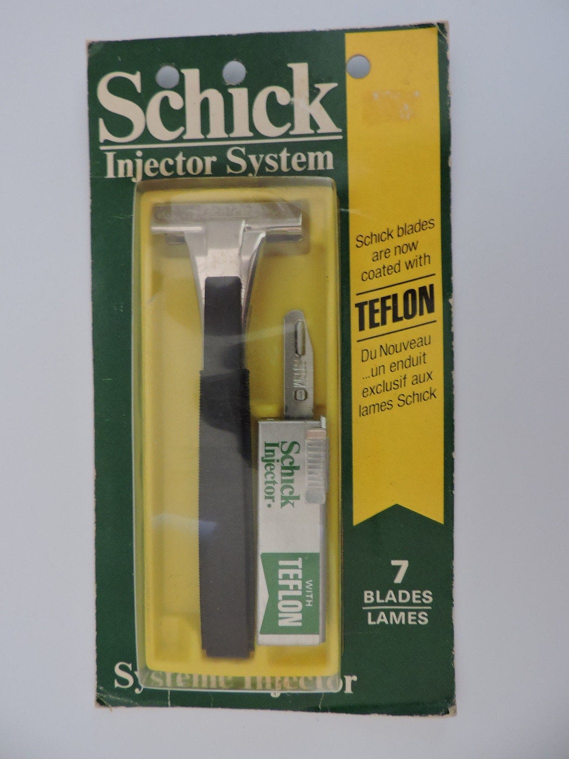 Vintage Collectible Schick Injector Teflon Coated Razor & 7 image 1