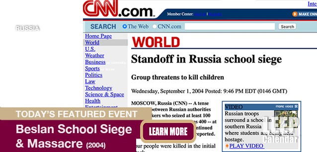 Screen shot of CNN's coverage on September 1, 2004