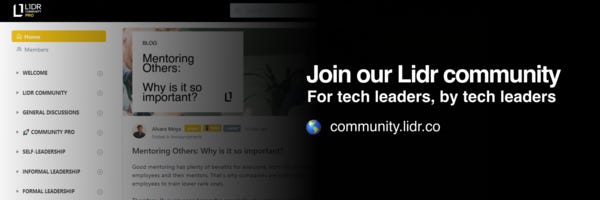 Join Lidr Community.
For Tech Leaders, by Tech Leaders 