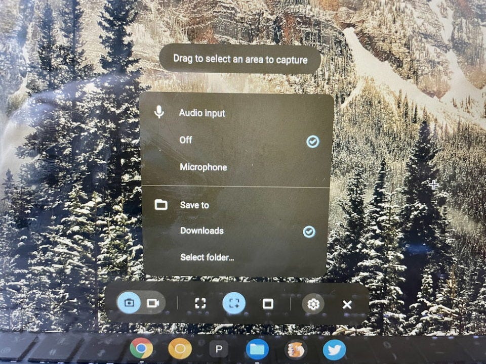 Chrome OS screen capture now in Lacros