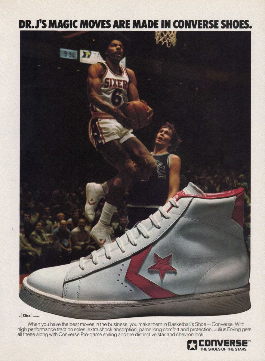 soiree dr j vintage converse ad