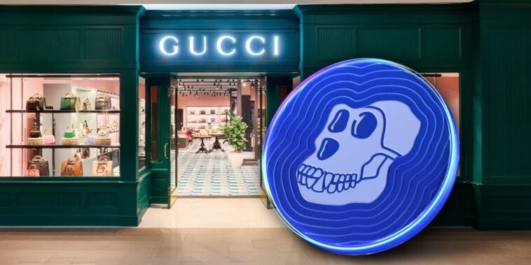 Gucci to Accept CryptoCurrency ApeCoin at U.S. Stores