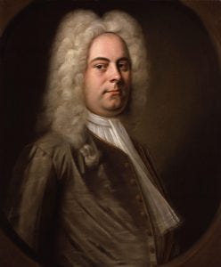 Portrait of George Frideric Handel.