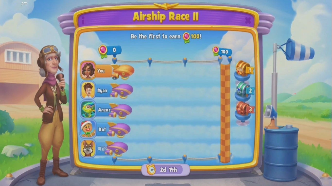 Airship Race event in Gardenscapes