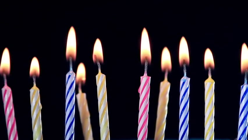 Animated Cartoon Birthday Candles Flickering And Being Blown Out ...