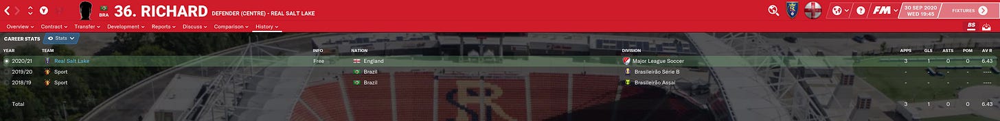 Football Manager 2021 Richard