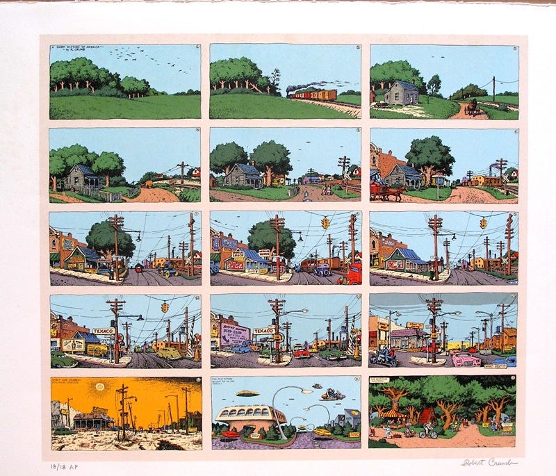 R. Crumb: Short History of America A/P Serigraph - Comic Art Sales from  Denis Kitchen Art Agency