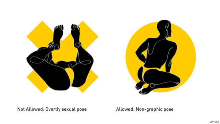 Grindr - nová pravidla pro profilové fotky.
