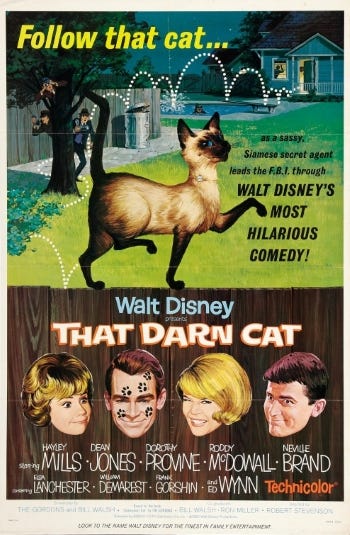 Theatrical release poster for That Darn Cat