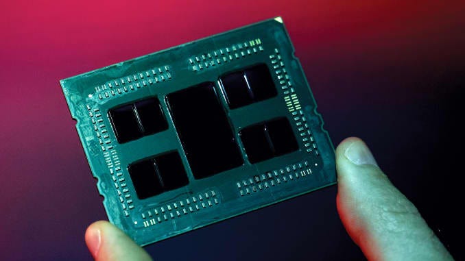 The Epyc 2nd generation chip, manufactured by Advanced Micro Devices Inc. (AMD) is arranged for a photograph during a launch event in San Francisco, California, U.S., on Wednesday, Aug. 7, 2019.