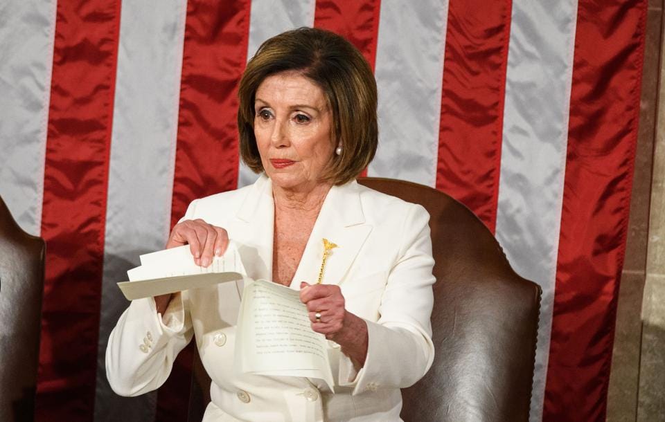 Nancy Pelosi Rips The State Of The Union Speech And The Response ...