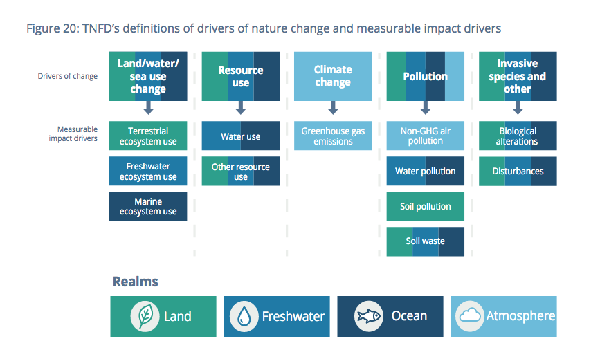 TNFD Nature-Related Impact Measurement Drivers